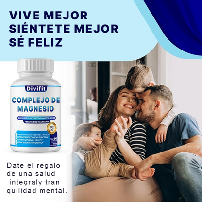 1000mg de magnesio complejo suplemento - fórmula quelquelmulti-forma para el músculo, los nervios y el apoyo del sueño, cápsulas veganas no-ogm
